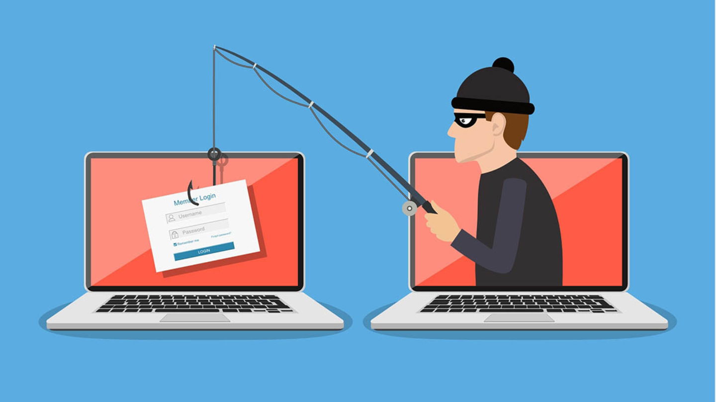Phishing to steal passwords